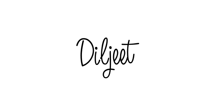 How to make Diljeet name signature. Use Angelique-Rose-font-FFP style for creating short signs online. This is the latest handwritten sign. Diljeet signature style 5 images and pictures png