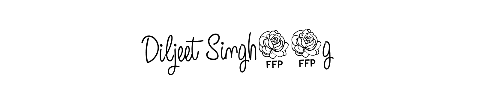 Design your own signature with our free online signature maker. With this signature software, you can create a handwritten (Angelique-Rose-font-FFP) signature for name Diljeet Singh22g. Diljeet Singh22g signature style 5 images and pictures png