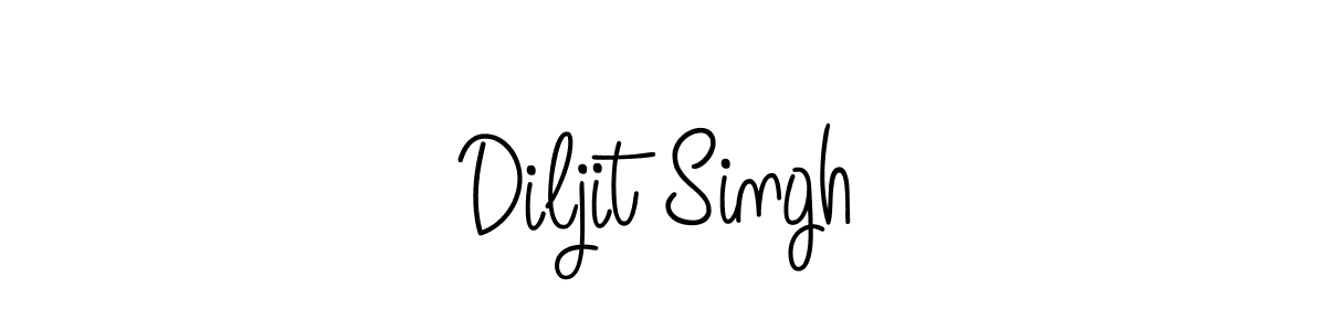 Make a beautiful signature design for name Diljit Singh. With this signature (Angelique-Rose-font-FFP) style, you can create a handwritten signature for free. Diljit Singh signature style 5 images and pictures png