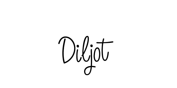 Use a signature maker to create a handwritten signature online. With this signature software, you can design (Angelique-Rose-font-FFP) your own signature for name Diljot. Diljot signature style 5 images and pictures png