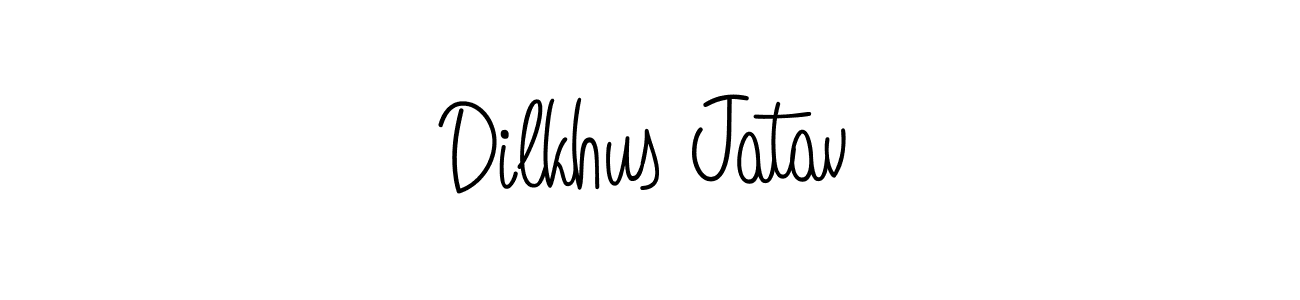 Create a beautiful signature design for name Dilkhus Jatav. With this signature (Angelique-Rose-font-FFP) fonts, you can make a handwritten signature for free. Dilkhus Jatav signature style 5 images and pictures png