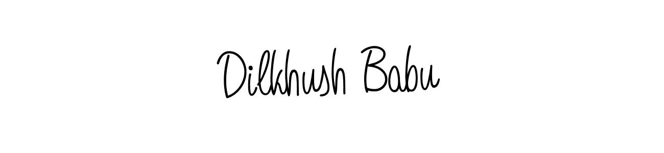 The best way (Angelique-Rose-font-FFP) to make a short signature is to pick only two or three words in your name. The name Dilkhush Babu include a total of six letters. For converting this name. Dilkhush Babu signature style 5 images and pictures png