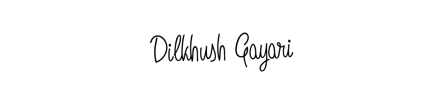 How to make Dilkhush Gayari signature? Angelique-Rose-font-FFP is a professional autograph style. Create handwritten signature for Dilkhush Gayari name. Dilkhush Gayari signature style 5 images and pictures png