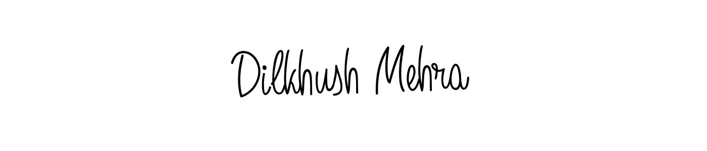 Make a beautiful signature design for name Dilkhush Mehra. With this signature (Angelique-Rose-font-FFP) style, you can create a handwritten signature for free. Dilkhush Mehra signature style 5 images and pictures png