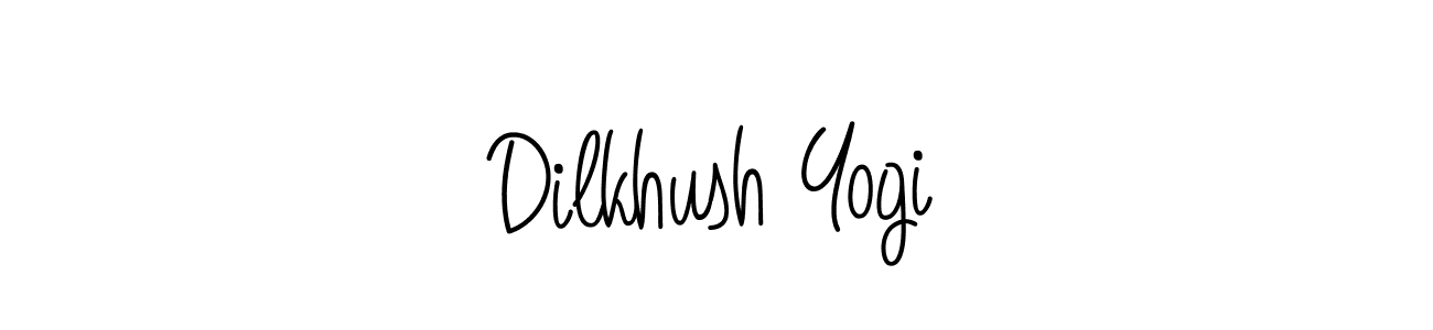 Create a beautiful signature design for name Dilkhush Yogi. With this signature (Angelique-Rose-font-FFP) fonts, you can make a handwritten signature for free. Dilkhush Yogi signature style 5 images and pictures png