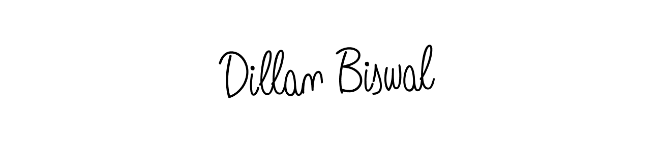 Make a beautiful signature design for name Dillan Biswal. With this signature (Angelique-Rose-font-FFP) style, you can create a handwritten signature for free. Dillan Biswal signature style 5 images and pictures png