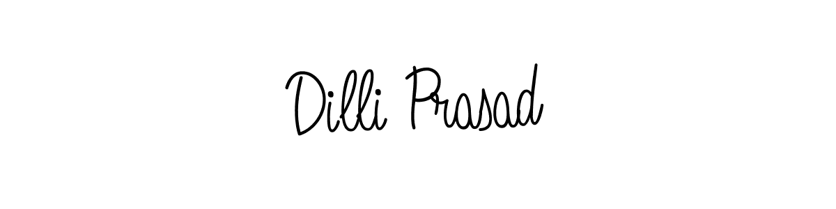 You should practise on your own different ways (Angelique-Rose-font-FFP) to write your name (Dilli Prasad) in signature. don't let someone else do it for you. Dilli Prasad signature style 5 images and pictures png