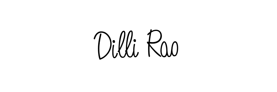 The best way (Angelique-Rose-font-FFP) to make a short signature is to pick only two or three words in your name. The name Dilli Rao include a total of six letters. For converting this name. Dilli Rao signature style 5 images and pictures png