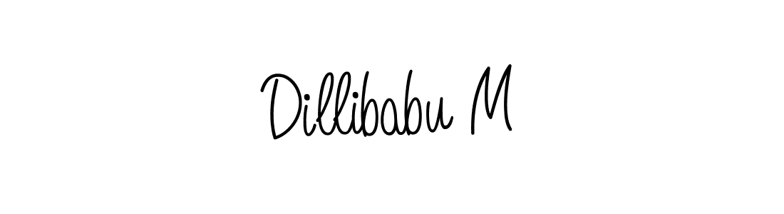 You should practise on your own different ways (Angelique-Rose-font-FFP) to write your name (Dillibabu M) in signature. don't let someone else do it for you. Dillibabu M signature style 5 images and pictures png
