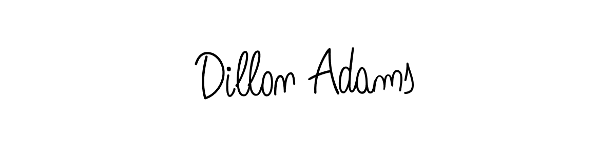 Dillon Adams stylish signature style. Best Handwritten Sign (Angelique-Rose-font-FFP) for my name. Handwritten Signature Collection Ideas for my name Dillon Adams. Dillon Adams signature style 5 images and pictures png