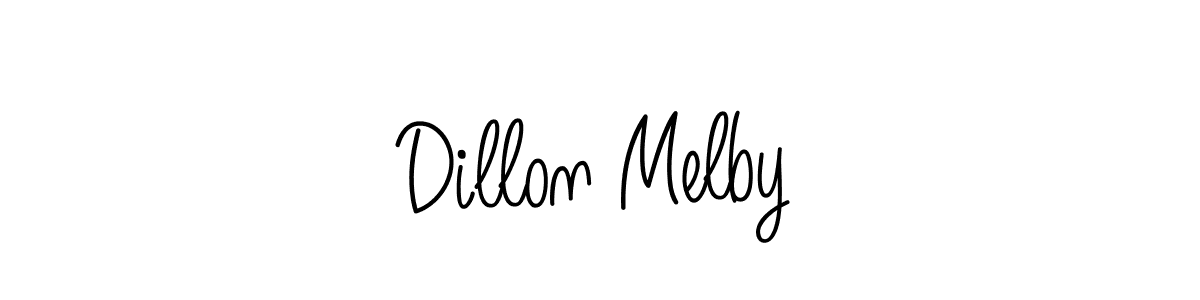 Design your own signature with our free online signature maker. With this signature software, you can create a handwritten (Angelique-Rose-font-FFP) signature for name Dillon Melby. Dillon Melby signature style 5 images and pictures png