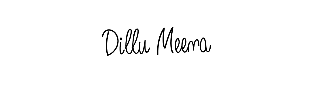 Design your own signature with our free online signature maker. With this signature software, you can create a handwritten (Angelique-Rose-font-FFP) signature for name Dillu Meena. Dillu Meena signature style 5 images and pictures png