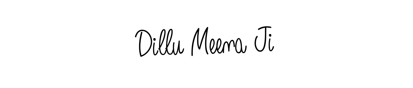 Make a beautiful signature design for name Dillu Meena Ji. With this signature (Angelique-Rose-font-FFP) style, you can create a handwritten signature for free. Dillu Meena Ji signature style 5 images and pictures png