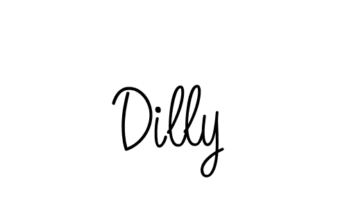 Dilly stylish signature style. Best Handwritten Sign (Angelique-Rose-font-FFP) for my name. Handwritten Signature Collection Ideas for my name Dilly. Dilly signature style 5 images and pictures png