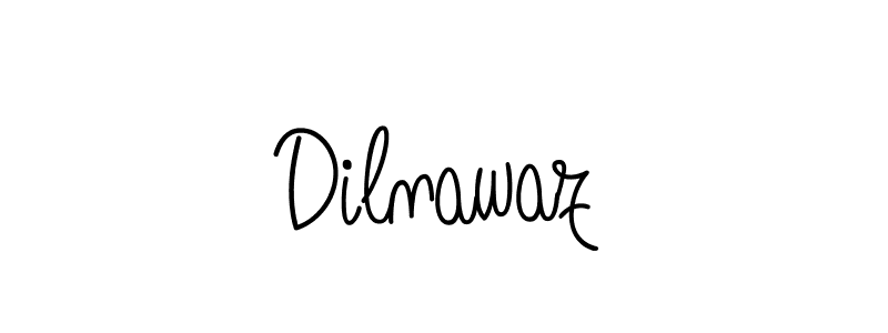 Make a beautiful signature design for name Dilnawaz. With this signature (Angelique-Rose-font-FFP) style, you can create a handwritten signature for free. Dilnawaz signature style 5 images and pictures png