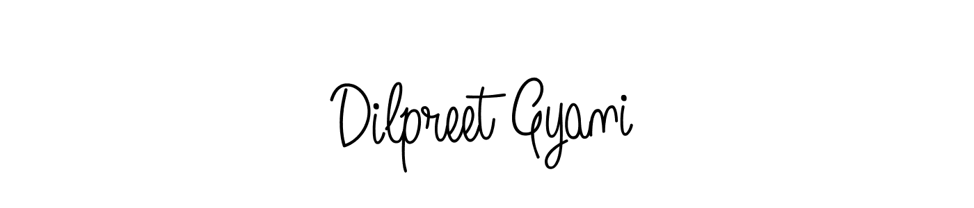 Make a beautiful signature design for name Dilpreet Gyani. With this signature (Angelique-Rose-font-FFP) style, you can create a handwritten signature for free. Dilpreet Gyani signature style 5 images and pictures png