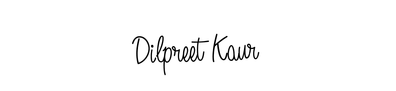 Dilpreet Kaur stylish signature style. Best Handwritten Sign (Angelique-Rose-font-FFP) for my name. Handwritten Signature Collection Ideas for my name Dilpreet Kaur. Dilpreet Kaur signature style 5 images and pictures png