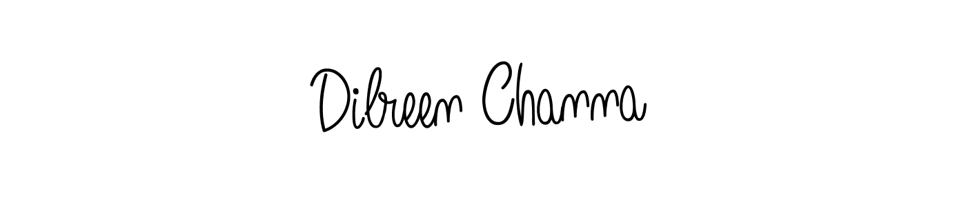 Dilreen Channa stylish signature style. Best Handwritten Sign (Angelique-Rose-font-FFP) for my name. Handwritten Signature Collection Ideas for my name Dilreen Channa. Dilreen Channa signature style 5 images and pictures png