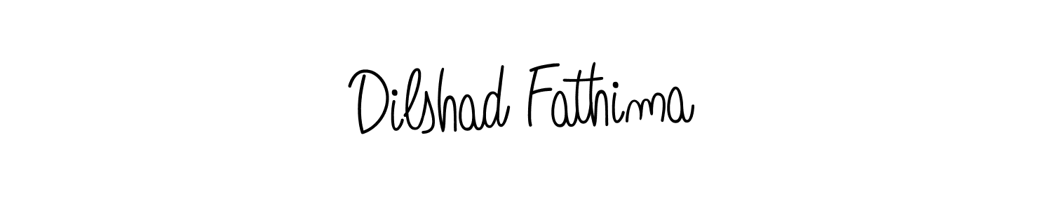 How to make Dilshad Fathima name signature. Use Angelique-Rose-font-FFP style for creating short signs online. This is the latest handwritten sign. Dilshad Fathima signature style 5 images and pictures png