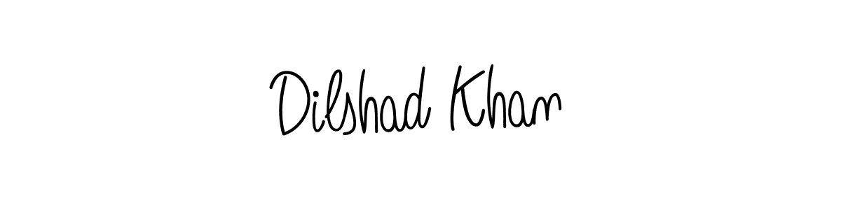 How to make Dilshad Khan name signature. Use Angelique-Rose-font-FFP style for creating short signs online. This is the latest handwritten sign. Dilshad Khan signature style 5 images and pictures png