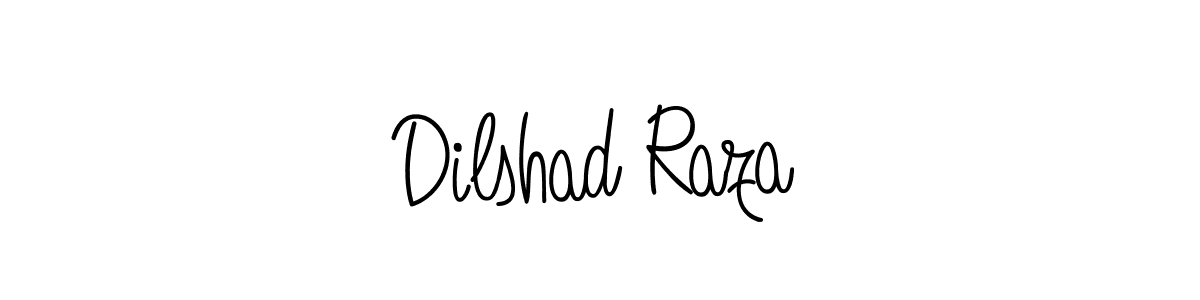 You should practise on your own different ways (Angelique-Rose-font-FFP) to write your name (Dilshad Raza) in signature. don't let someone else do it for you. Dilshad Raza signature style 5 images and pictures png