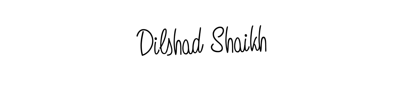 How to make Dilshad Shaikh name signature. Use Angelique-Rose-font-FFP style for creating short signs online. This is the latest handwritten sign. Dilshad Shaikh signature style 5 images and pictures png