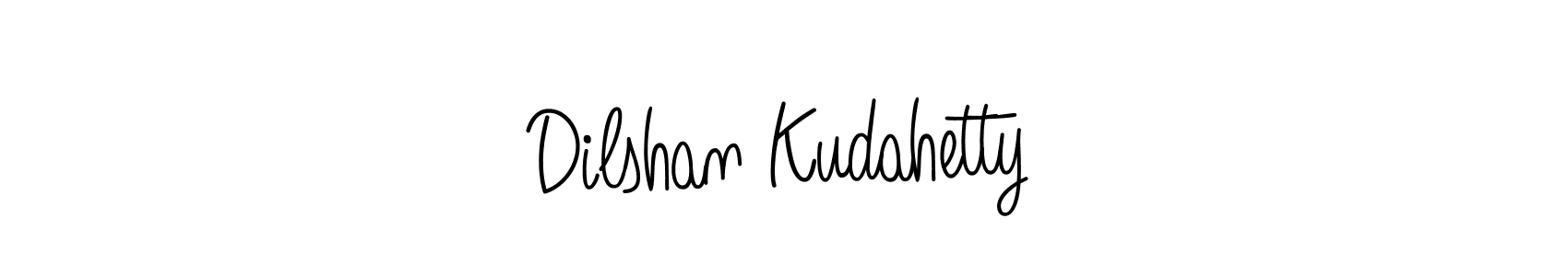 You should practise on your own different ways (Angelique-Rose-font-FFP) to write your name (Dilshan Kudahetty) in signature. don't let someone else do it for you. Dilshan Kudahetty signature style 5 images and pictures png