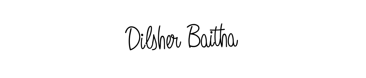 Design your own signature with our free online signature maker. With this signature software, you can create a handwritten (Angelique-Rose-font-FFP) signature for name Dilsher Baitha. Dilsher Baitha signature style 5 images and pictures png