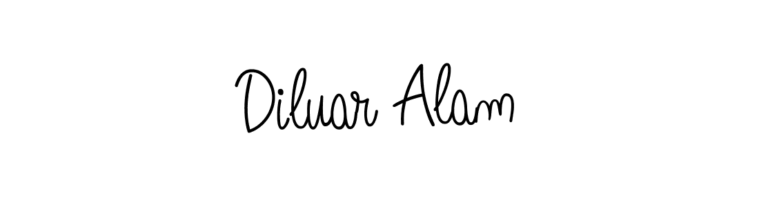 Use a signature maker to create a handwritten signature online. With this signature software, you can design (Angelique-Rose-font-FFP) your own signature for name Diluar Alam. Diluar Alam signature style 5 images and pictures png