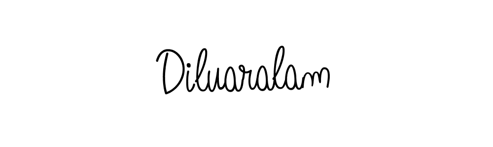 Diluaralam stylish signature style. Best Handwritten Sign (Angelique-Rose-font-FFP) for my name. Handwritten Signature Collection Ideas for my name Diluaralam. Diluaralam signature style 5 images and pictures png