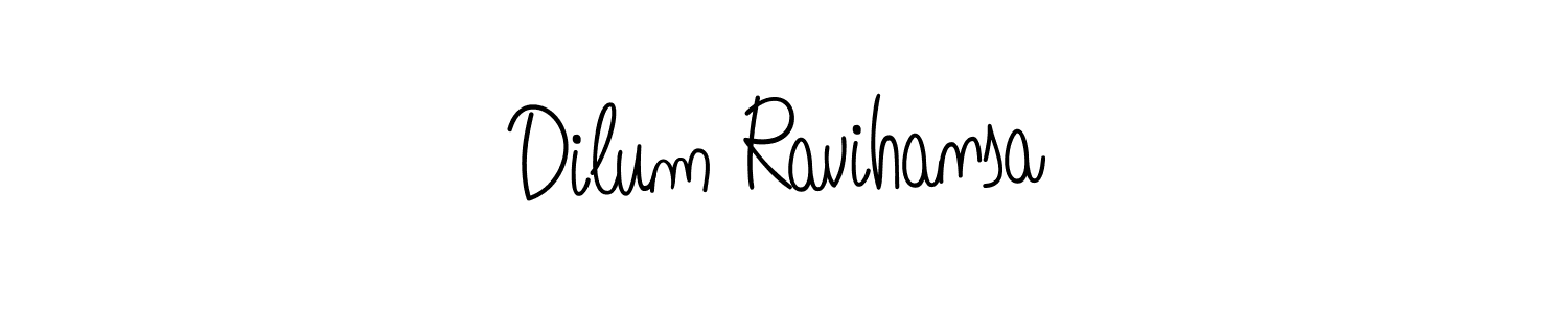 The best way (Angelique-Rose-font-FFP) to make a short signature is to pick only two or three words in your name. The name Dilum Ravihansa include a total of six letters. For converting this name. Dilum Ravihansa signature style 5 images and pictures png