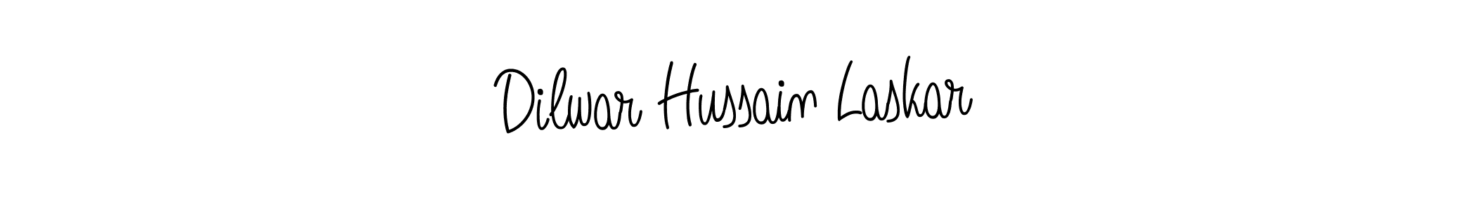 Make a beautiful signature design for name Dilwar Hussain Laskar. With this signature (Angelique-Rose-font-FFP) style, you can create a handwritten signature for free. Dilwar Hussain Laskar signature style 5 images and pictures png