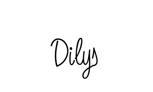 You should practise on your own different ways (Angelique-Rose-font-FFP) to write your name (Dilys) in signature. don't let someone else do it for you. Dilys signature style 5 images and pictures png