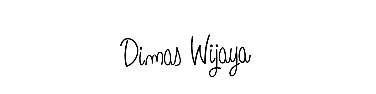 The best way (Angelique-Rose-font-FFP) to make a short signature is to pick only two or three words in your name. The name Dimas Wijaya include a total of six letters. For converting this name. Dimas Wijaya signature style 5 images and pictures png