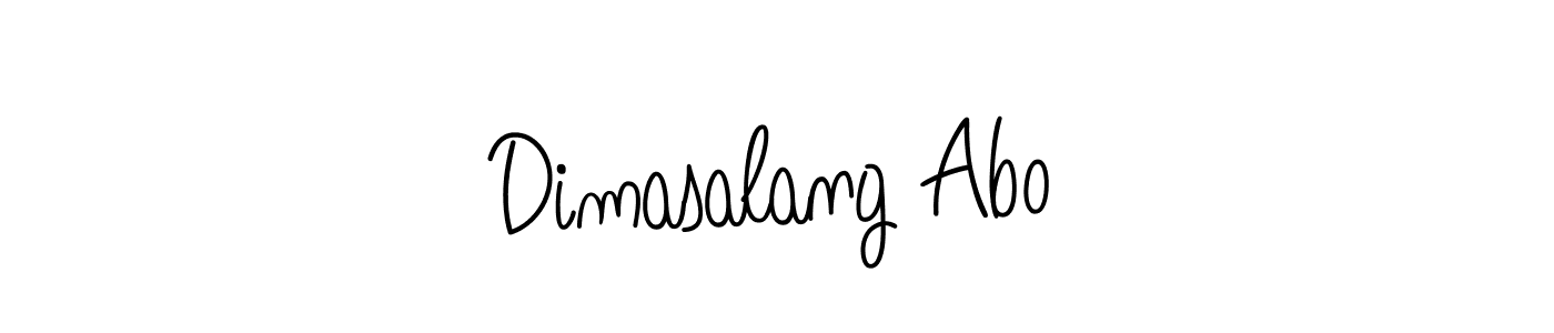 The best way (Angelique-Rose-font-FFP) to make a short signature is to pick only two or three words in your name. The name Dimasalang Abo include a total of six letters. For converting this name. Dimasalang Abo signature style 5 images and pictures png