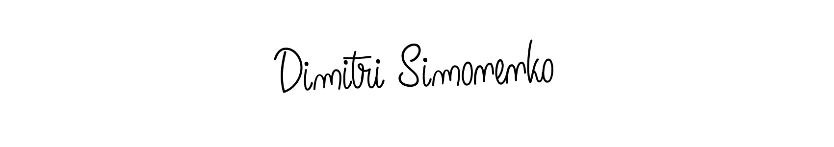 How to make Dimitri Simonenko name signature. Use Angelique-Rose-font-FFP style for creating short signs online. This is the latest handwritten sign. Dimitri Simonenko signature style 5 images and pictures png