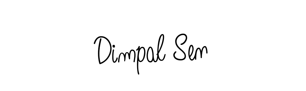 Make a beautiful signature design for name Dimpal Sen. With this signature (Angelique-Rose-font-FFP) style, you can create a handwritten signature for free. Dimpal Sen signature style 5 images and pictures png
