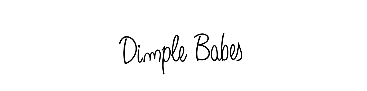 Use a signature maker to create a handwritten signature online. With this signature software, you can design (Angelique-Rose-font-FFP) your own signature for name Dimple Babes. Dimple Babes signature style 5 images and pictures png