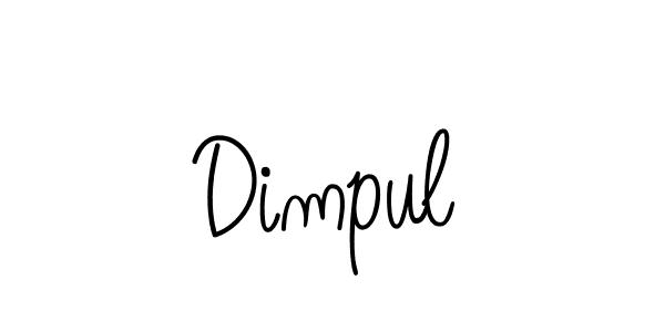 Create a beautiful signature design for name Dimpul. With this signature (Angelique-Rose-font-FFP) fonts, you can make a handwritten signature for free. Dimpul signature style 5 images and pictures png