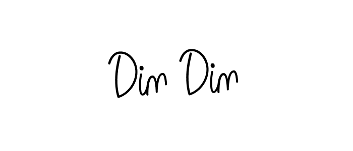 How to make Din Din signature? Angelique-Rose-font-FFP is a professional autograph style. Create handwritten signature for Din Din name. Din Din signature style 5 images and pictures png