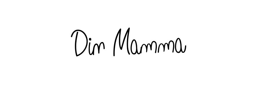 Create a beautiful signature design for name Din Mamma. With this signature (Angelique-Rose-font-FFP) fonts, you can make a handwritten signature for free. Din Mamma signature style 5 images and pictures png