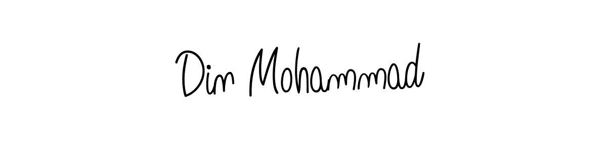 Use a signature maker to create a handwritten signature online. With this signature software, you can design (Angelique-Rose-font-FFP) your own signature for name Din Mohammad. Din Mohammad signature style 5 images and pictures png