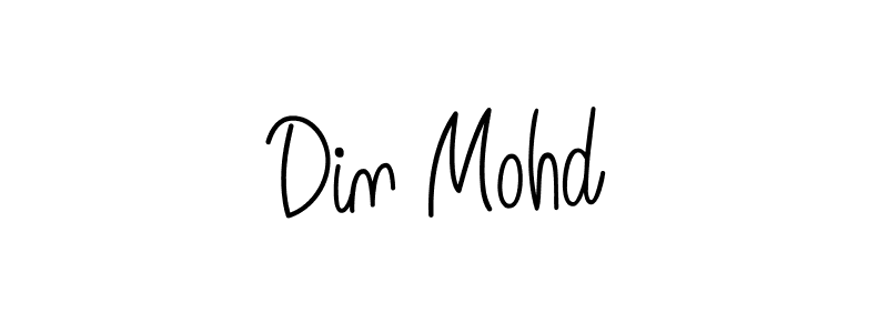 Make a beautiful signature design for name Din Mohd. With this signature (Angelique-Rose-font-FFP) style, you can create a handwritten signature for free. Din Mohd signature style 5 images and pictures png