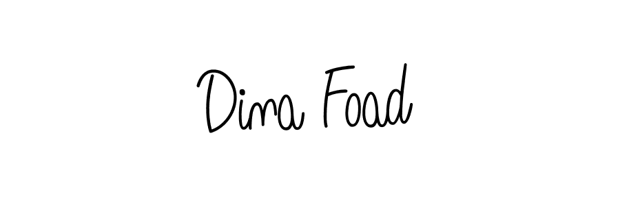 How to make Dina Foad name signature. Use Angelique-Rose-font-FFP style for creating short signs online. This is the latest handwritten sign. Dina Foad signature style 5 images and pictures png