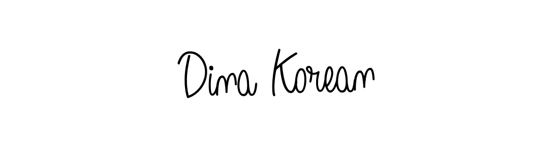 Use a signature maker to create a handwritten signature online. With this signature software, you can design (Angelique-Rose-font-FFP) your own signature for name Dina Korean. Dina Korean signature style 5 images and pictures png