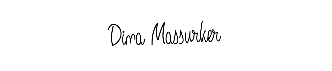 Use a signature maker to create a handwritten signature online. With this signature software, you can design (Angelique-Rose-font-FFP) your own signature for name Dina Massurker. Dina Massurker signature style 5 images and pictures png