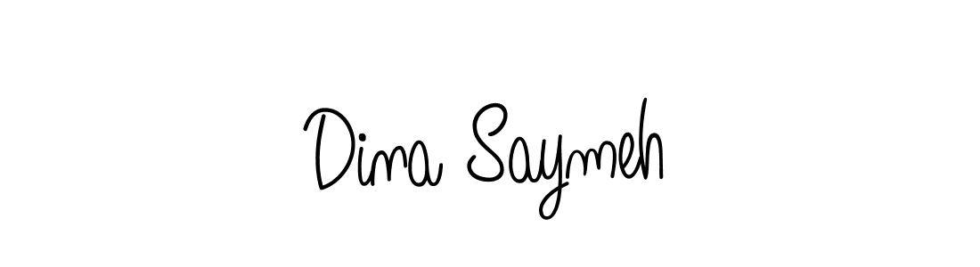 You should practise on your own different ways (Angelique-Rose-font-FFP) to write your name (Dina Saymeh) in signature. don't let someone else do it for you. Dina Saymeh signature style 5 images and pictures png