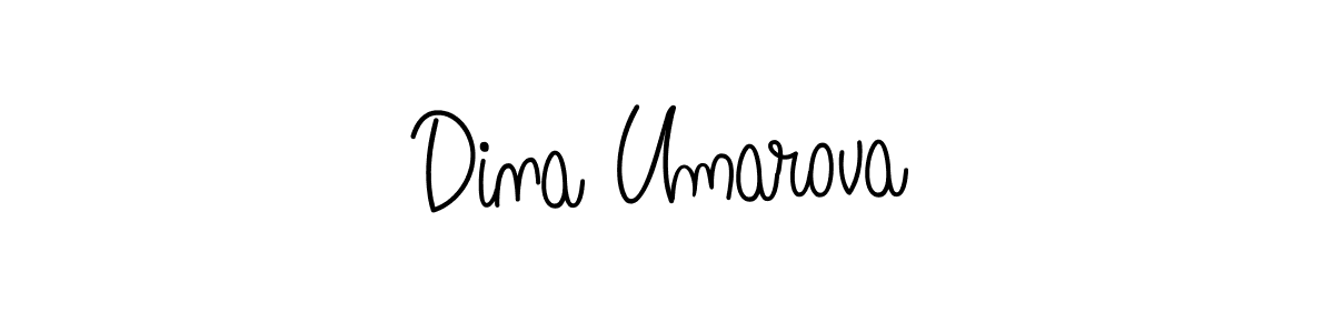 Dina Umarova stylish signature style. Best Handwritten Sign (Angelique-Rose-font-FFP) for my name. Handwritten Signature Collection Ideas for my name Dina Umarova. Dina Umarova signature style 5 images and pictures png