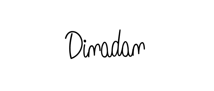 Make a beautiful signature design for name Dinadan. With this signature (Angelique-Rose-font-FFP) style, you can create a handwritten signature for free. Dinadan signature style 5 images and pictures png