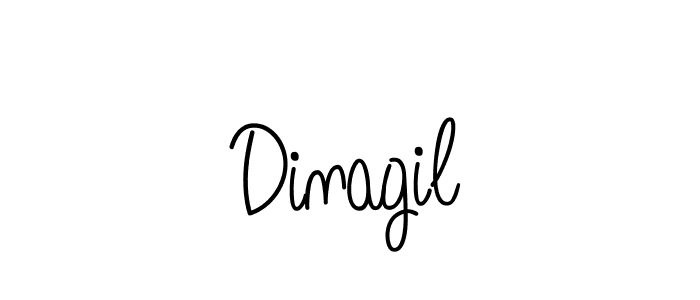 Design your own signature with our free online signature maker. With this signature software, you can create a handwritten (Angelique-Rose-font-FFP) signature for name Dinagil. Dinagil signature style 5 images and pictures png
